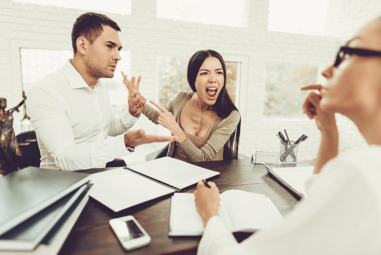 A tense meeting with an angry client
